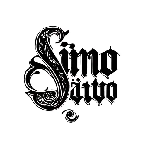 Blank Background With Simo Written In Very Elegant Font