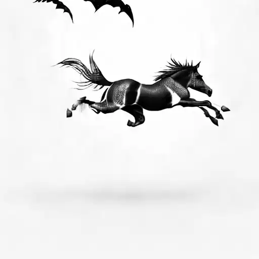 A Horse Flying Through The Air