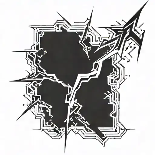 Incorporate A Line Of Code Into A Stylized Lightning Bolt Design