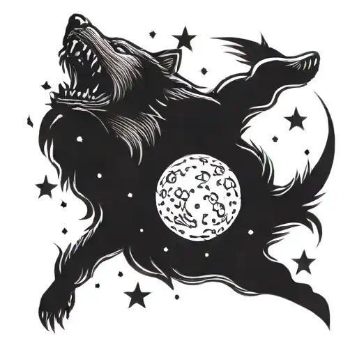 A Cosmic Wolf Howling At A Black Hole In A Galaxy Filled With Stars
