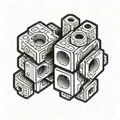 A Tattoo Design Featuring Two Intertwined Lego Bricks Symbolizing Friendship And Unity