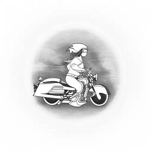 Grandma Driving Motorbike