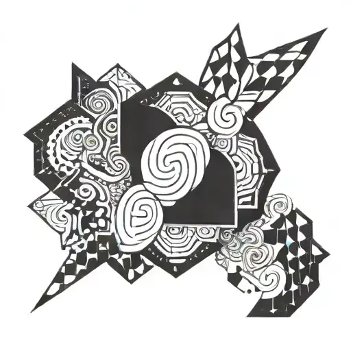 A Geometric Pattern Inspired By The Concept Of Divine Healing Energy