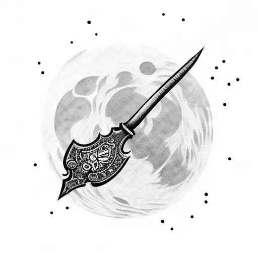 Indian Axe With Moon