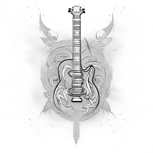 Guitar And Calligraphy Fusion