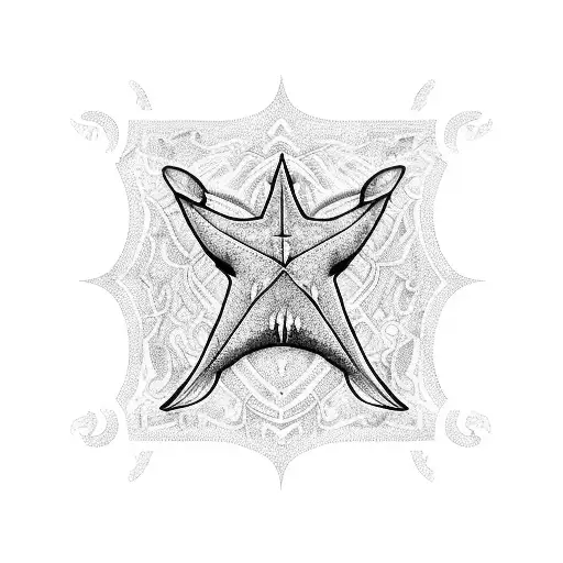 Stingray Ocean Theme Chest Piece