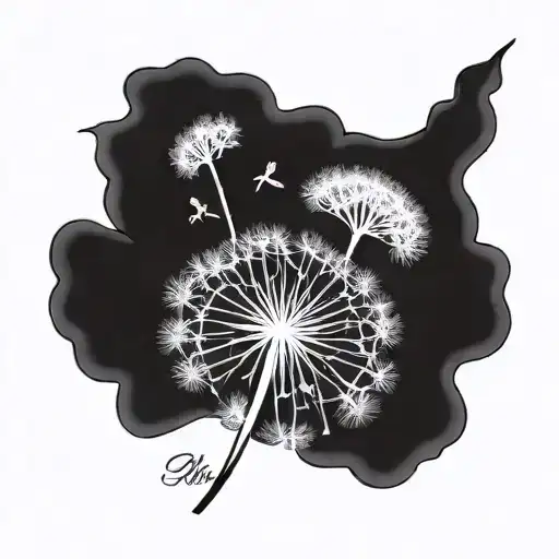 Dandelion With The Names Jason And Abbie