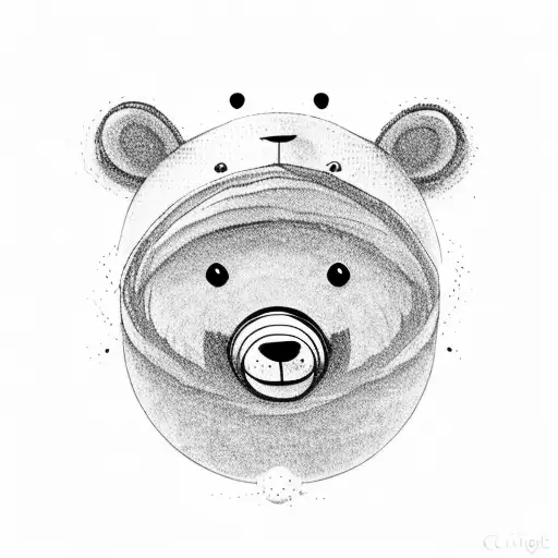 A Cute Cartoon Bear And A Cute Cartoon Turtle On A Balance