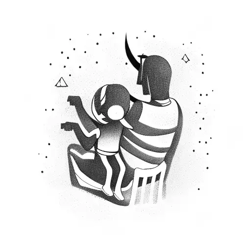 Father & Son On Lake