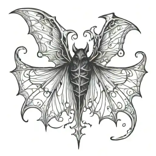 Cross Between Bat Wings