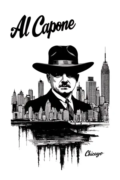 Al Capone Chicago Skyline