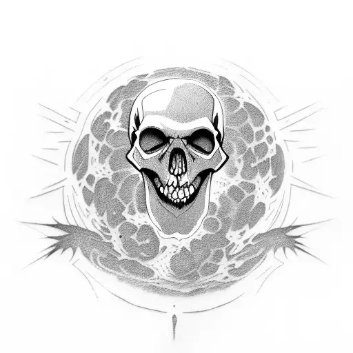 Vampire Skull In The Moon