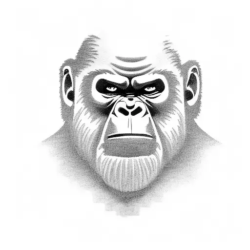 Muscular Gorilla Meditating