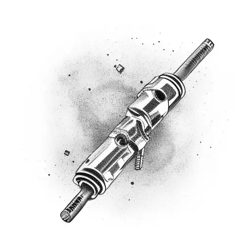 Gun Barrel Intertwined With A Car Engine