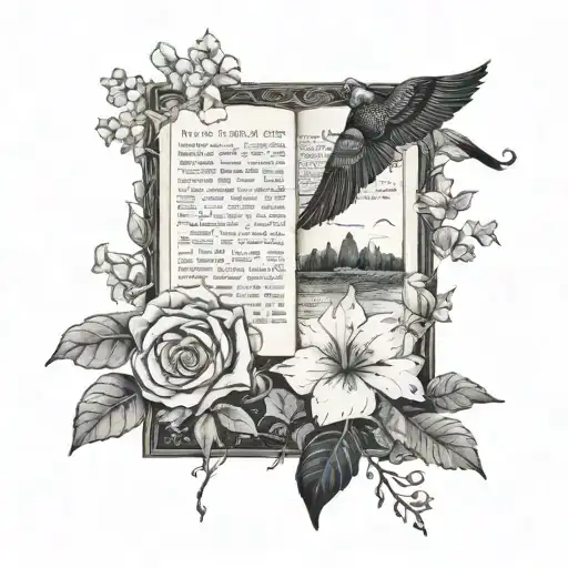 A Serene Landscape Of A Peaceful Garden With A Hidden Bible Verse Integrated Into The Design