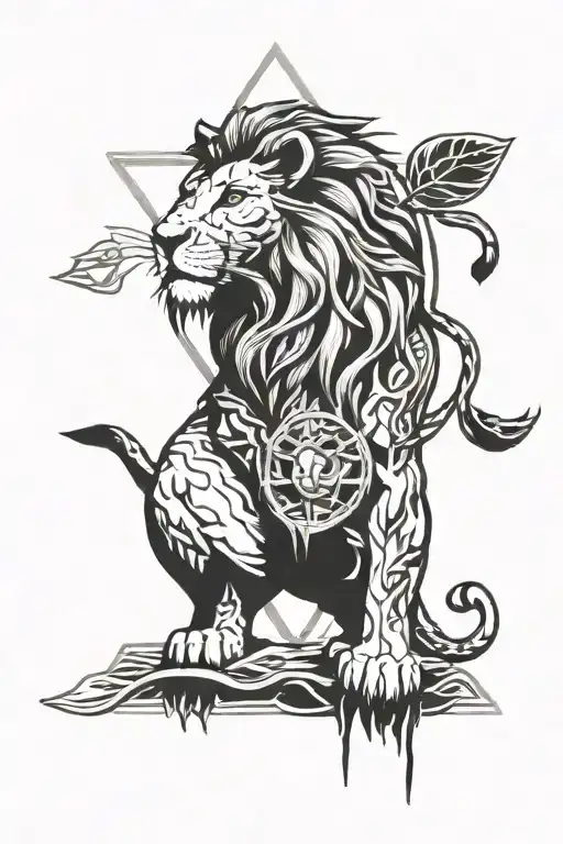 Tarot Card The Lion King