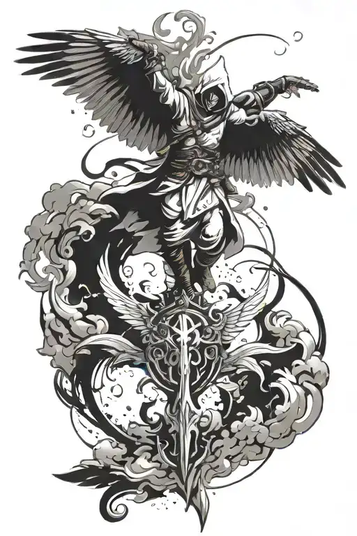 Leap Of Faith Assassins Creed Symbol With Wings