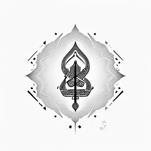 Key Of Life Arabic Calligraphy