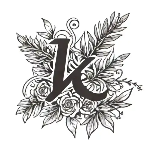 The Name Leal With Rosemary Plant Intertwined