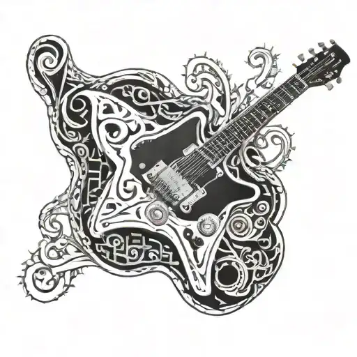 Bio Mrchanical Goth Guitar Background