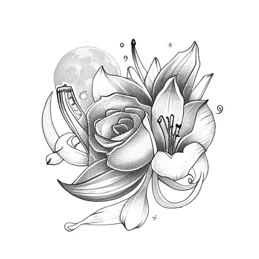 Moon With Lily Flower Scout