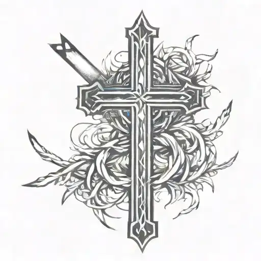 Christianity Cross Surrounded By Hercules' Knot