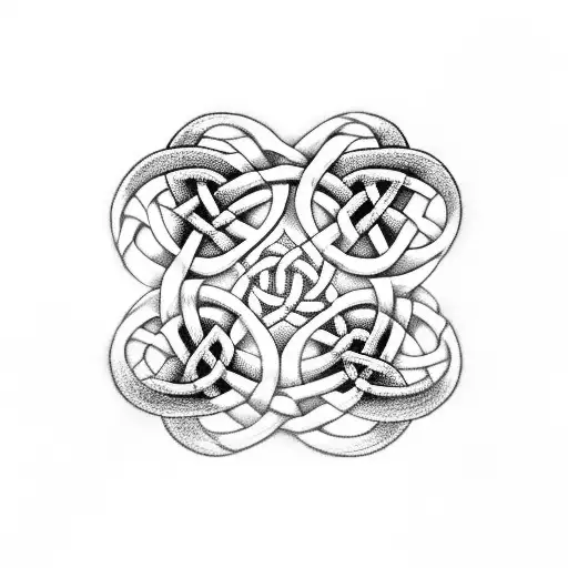 Celtic Father Knot Four Children