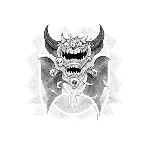 Dark Demonic Demon Sharp Tooth Xrazy