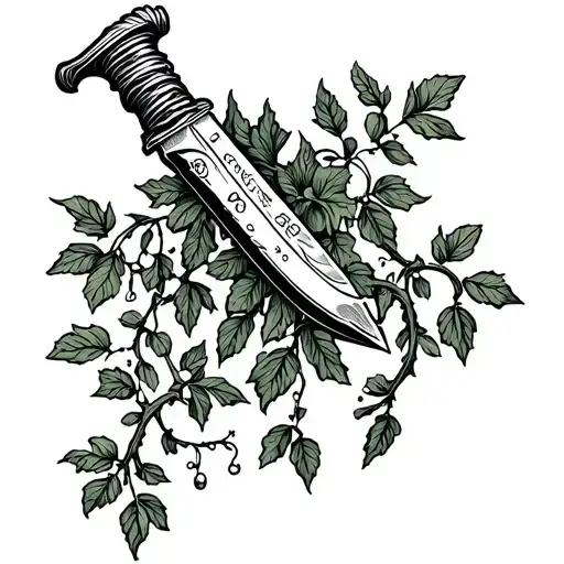 Misericorde With Serotonin Wrapped Around The Knife In Vine Like Way