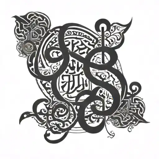 Incorporate Arabic Calligraphy Of A Phrase Related To God In A Unique And Artistic Way