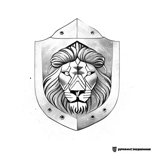 Spartan Shield With A Lion Inside
