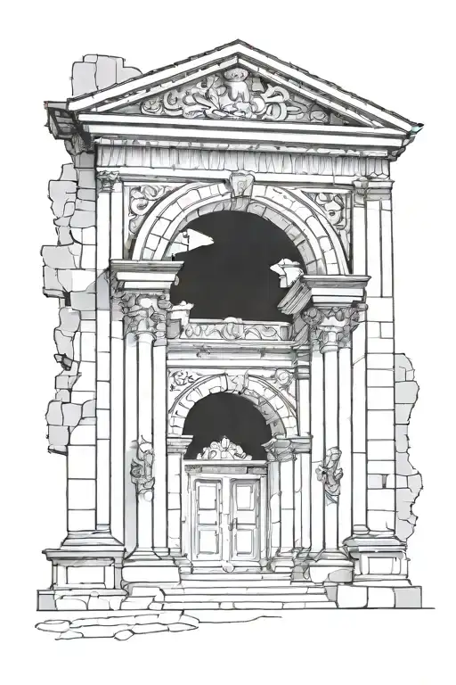 Door Of A Roman Arch In Formation