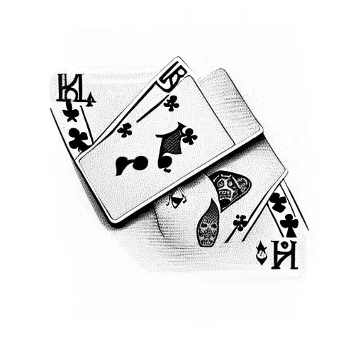 A Royal Flush Hand Of Cards With Casino Chips And Dice Scattered Around