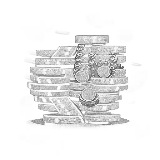 Money Stacks And Jewelry