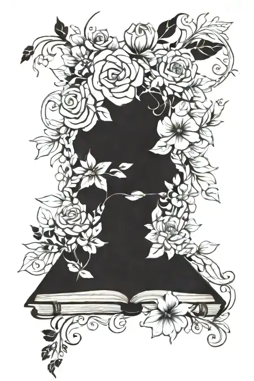 Feminine Book Surrounded By Bold Floral