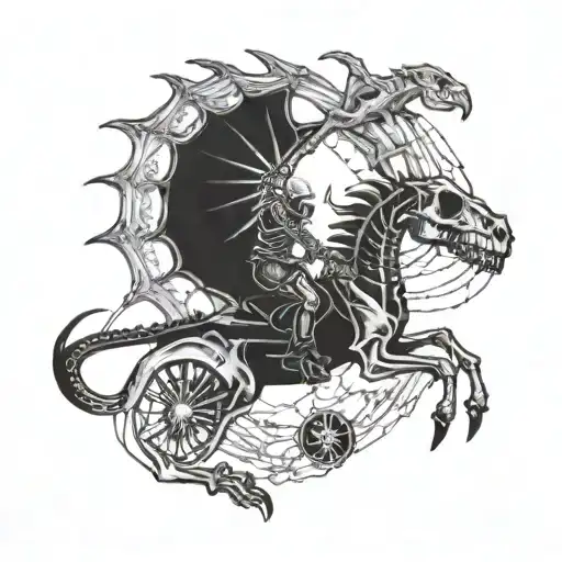 Dinasour Skeleton Riding