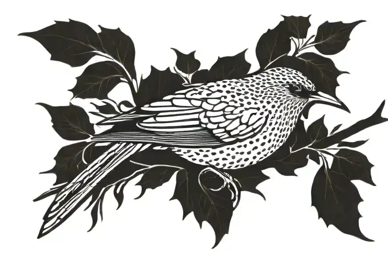 Starling Bird In 2D Small