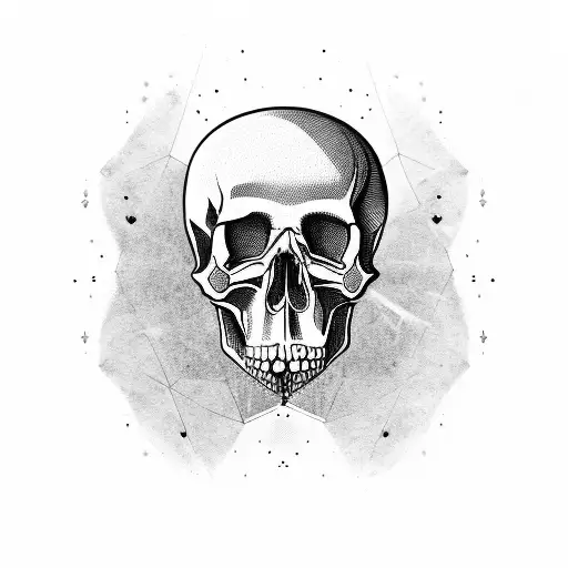 Skulls In A Vertical Straigh Line