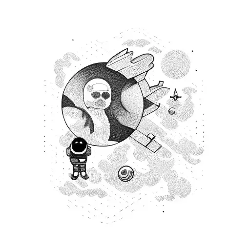 Astronaut And Bipolar Disorder Symbol