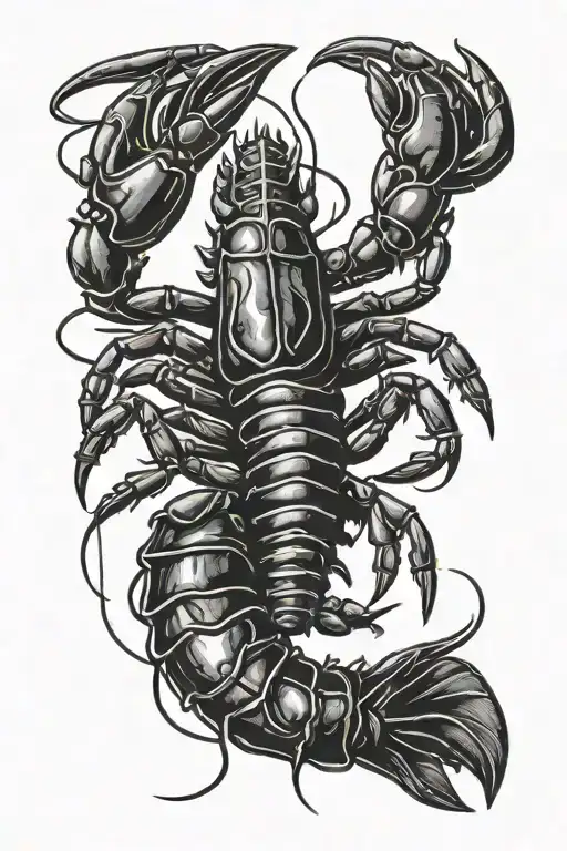 Lobster With Virgo Zodiac Sign
