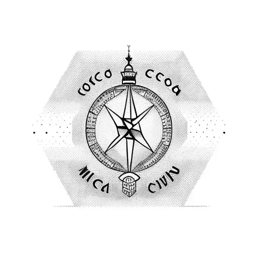 A Text Tattoo Of The Coordinates Of Moscow With A Minimalist Design