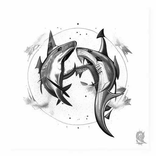 A Spartan Warrior Facing Off Against A Fierce Shark In Battle