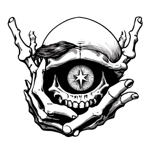 Death With A Bone Hand And A Star In The Eye