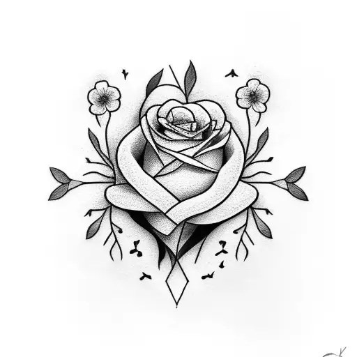 Broken Heart With Flowers