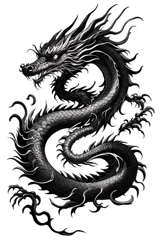 Dragon Chinese Sleeve