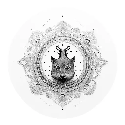 A Minimalist Design Of Various Animal Silhouettes Forming A Circle