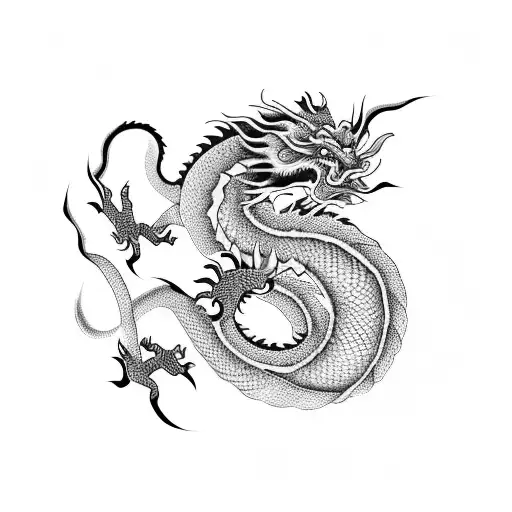 Eastern Chinese Dragon Wrapping Around Forearm