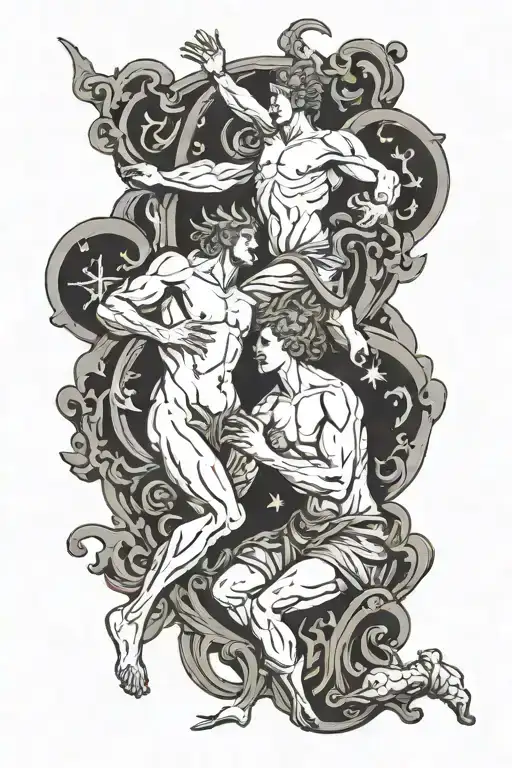 Terrot Card Depicting The Creation Of Gods Battling