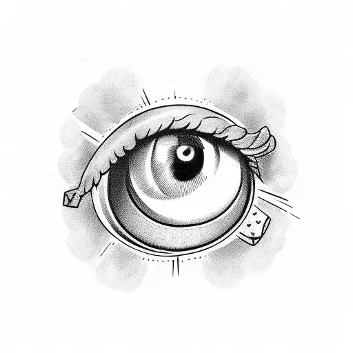 Eye With Text And Bird