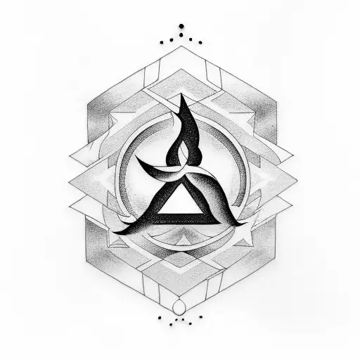 Astral Projection Themed Tattoo Incorporating The Om Symbol And A Pinecone